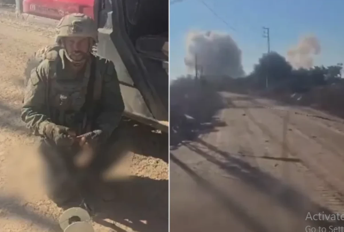 جندى إسرائيلى يوثق تفجير مبنى فى جنوب لبنان ويهديه لابنه بمناسبة العام الدراسي
